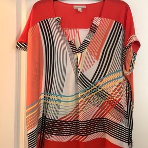 Multi color stripped summer blouse